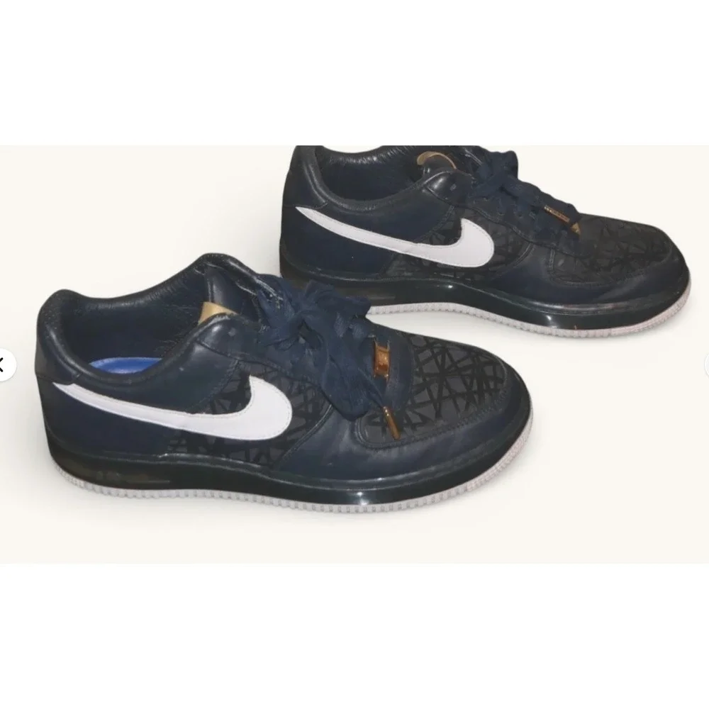 Nike Air Force 1 Supreme Max‎ Air Birds Nest Navy 318772-411 Mens Size 10.5 Rare